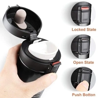 AADCART Travel Mug, Insulated Coffee Cup with Leakproof Lid, Vacuum Insulation Stainless Steel Reusable for Hot Cold Coffee, Water and Tea, Non-Slip Protective Cover, 500 ML - (Multi Color)