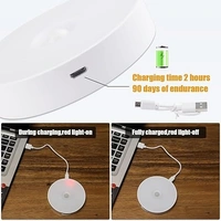 Chillyfit Motion Sensor Light Home (Pack Of 4) With Usb Charging Wireless Self Adhesive Led Body Induction Lamp Sensor Light Wardrobe Lights With Sensor Night Light Cupboard Stairs, 8.6 Cm, White