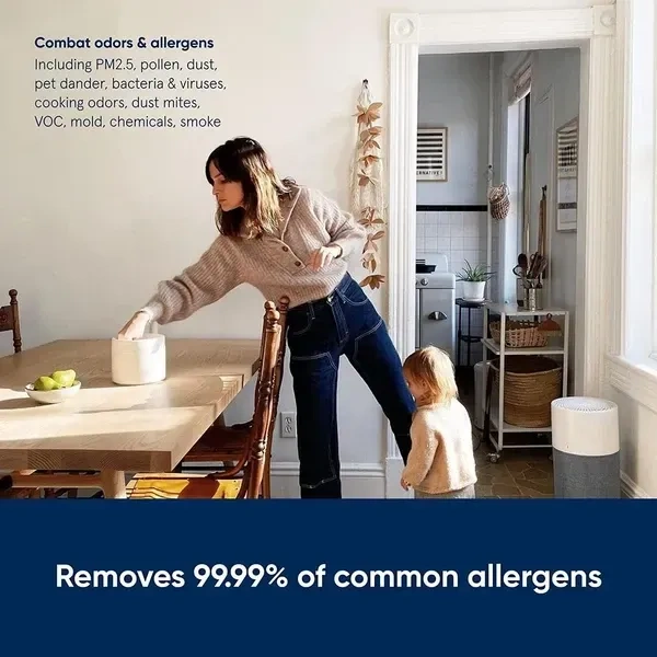 BLUEAIR Air Purifiers for Bedroom Air Purifiers for Home Air Purifiers for Pets Allergies Air Cleaner, Smart Air Purifier Virus Air Purifier for Dust Mold Smoke Odor Kitchen Air Purifier Blue 311i Max