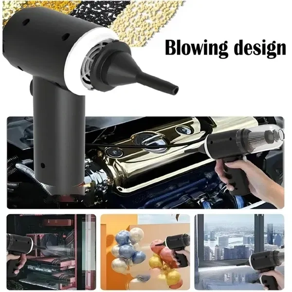 SHAYONAM 3IN1 Portable Car Vacuum Cleaner with Blower | USB Rechargeable Wireless Handheld Car Vacuum Cleaner Traveling,Portable,Rechargeable (Vacuum with Blower)/*-