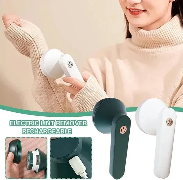 JICOOT Fabric Shaver, Electric Lint Remover, USB Rechargeable Fabric Defuzzer, Reusable Cordless Sweater Shaver can be Used Anywhere, Bobling Remover for Clothes, Wool Pilling Lint Remover.