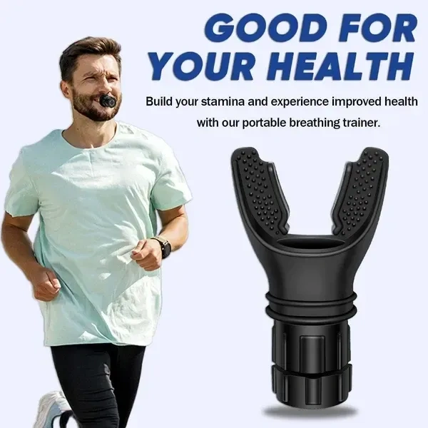 JICOOT Portable breathing exercise device for lungs, Breathing trainer with Resistance Adjustable, Lung Trainer with excellent quality silicone,Easy to Clean and Use, Improve Breathing Capacity and Endurance