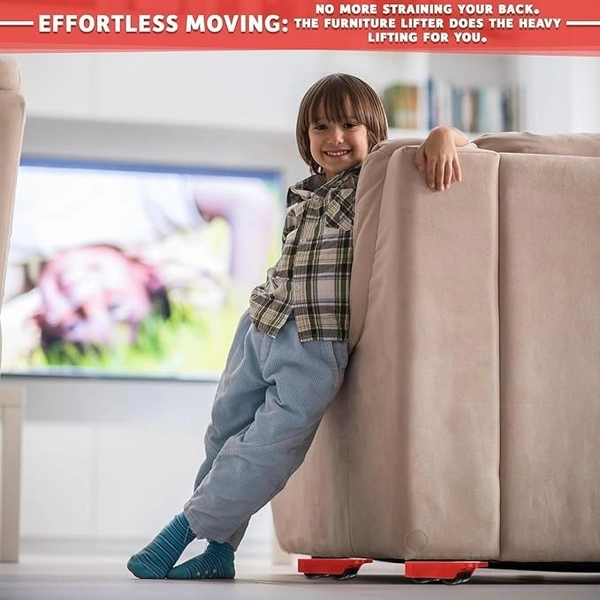 Furniture Lifter Mover Tool Set Heavy Duty Furniture Lifter Mover Tool Set, Furniture Moving Roller Wheel Set for Washing Machines, Fridge,Sofa, Wardrobes /*-