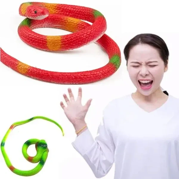 Munmoll Rubber Snake Toy for Kids 28 inches Long Prank Toy