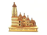 AAR Home Gallery Shri Ram Mandir Ayodhya Mandir for Home (Small) - Ideal for Home Decor and Pooja (5.5x3.1x5.5) inch