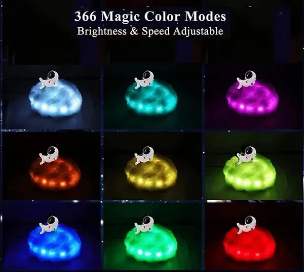 STYLO SWAG || Cloud Astronaut Light Fluffy Lamp 3D Light Cloud