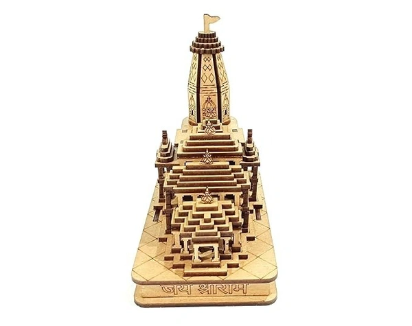AAR Home Gallery Shri Ram Mandir Ayodhya Mandir for Home (Small) - Ideal for Home Decor and Pooja (5.5x3.1x5.5) inch