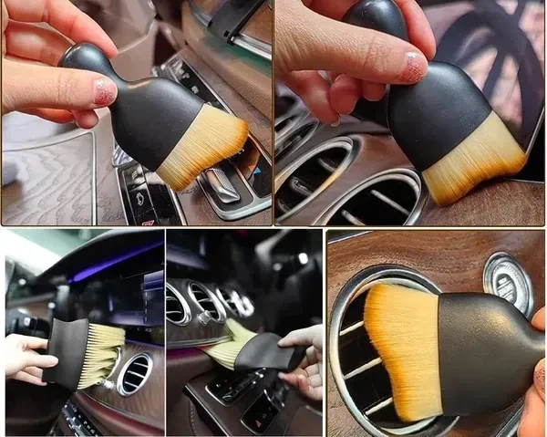 Fabbay Car Interior Detailing Brush,Soft Bristle Cleaning Brush Car Detailing Brush Dusting Brush,Car Interior Cleaning Tool, Multipurpose Gadget Cleaner (Small)