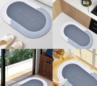 TEKCOOL Bathroom mat, Door Mat, Floor Mat, Bath Mat, Doormat, Bathroom Carpet | Non Slip mat for Bathroom Cushion Mat Super Absorbent Soft Carpet, Quick Dry Dirt Barrier for Home, Office, (40x60cm),