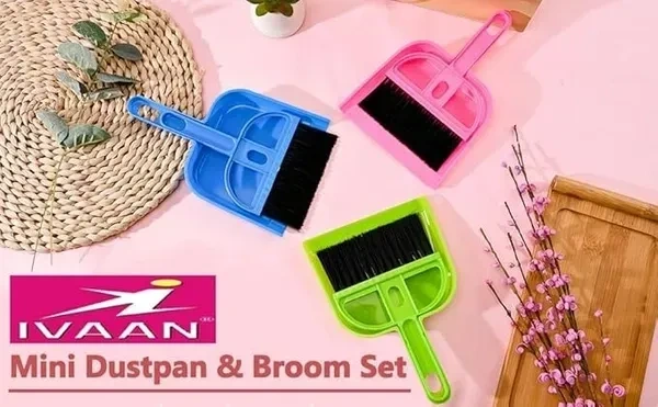 Set Mini Dustpan Brush Set Cleaning Brush Small Desk Broom Cleaning Tool for Computer Keyboard Desktop Car