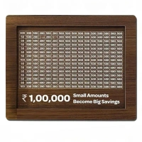 Money Saving Box for Kids & Adults, Coin Box, Savings Box, Piggy Bank, Smart Money Box, Wooden Coin Box, Money Saver, Piggy Bank with Numbers, Target 100000 Rupees Savings Box