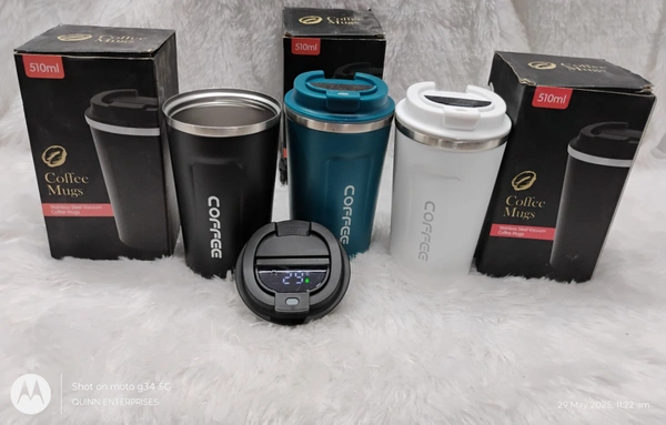 TNGLOVE Vacuum Insulated Temperature Display Coffee Mug 510 ML | Stainless Steel Coffee Mug | Insulated Travel Mug | Double-Walled Insulation Hot and cold Smart Coffee Tumbler Travelling Mug