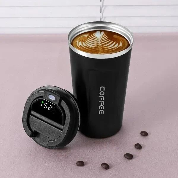 TNGLOVE Vacuum Insulated Temperature Display Coffee Mug 510 ML | Stainless Steel Coffee Mug | Insulated Travel Mug | Double-Walled Insulation Hot and cold Smart Coffee Tumbler Travelling Mug