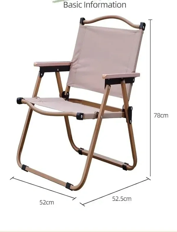 Camping Folding Chair Portable Outdoor Furniture Armchair for Hunting Beach Khaki L | Sporting Goods | Outdoor Sports Camping Furniture | Camping Furniture