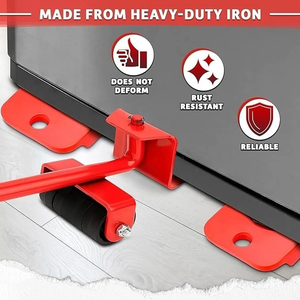 Furniture Lifter Mover Tool Set Heavy Duty Furniture Lifter Mover Tool Set, Furniture Moving Roller Wheel Set for Washing Machines, Fridge,Sofa, Wardrobes /*-