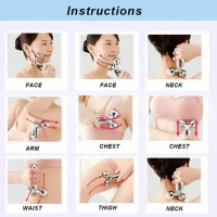 Dealsure 3D Manual Roller Massager 360 Rotate Roller Face Body Massager For Skin Lifting, Wrinkle Remover and Facial Massage, Relaxation and Skin Tightening Tool For Uni- Sex(Silver Color)