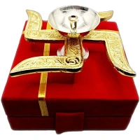 Brass Swastik Diya for Pooja | Diwali Pooja Decoration | Brass Diya for Pooja | Akhand Diya I Corporate Gifts for Diwali
