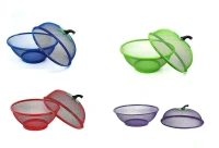 Apple Shape Net Basket Fruit & Vegetable Basket with Net Cover Apple Shape Fruits Vegetables Storage OrganizerBasket for Kitchen