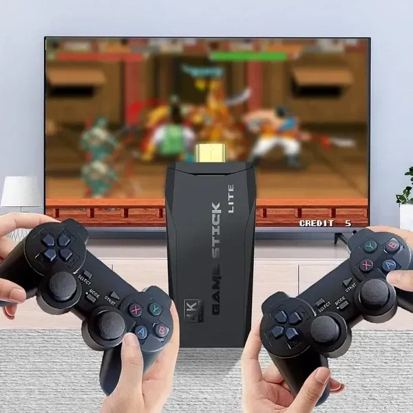 2.4G Wireless 4K Retro Handheld Game Stick - 20,000+ Classic Games, Portable Gaming Console for TV & On-The-Go Fun