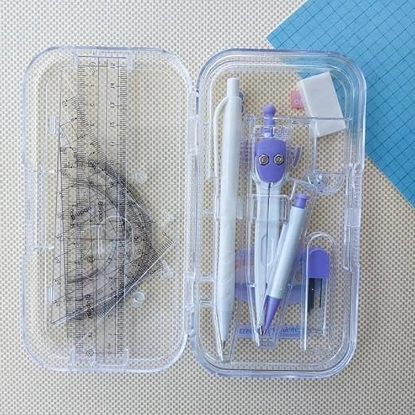 All-in-One Geometry Set Compass Set with Pencil, Triangles & More