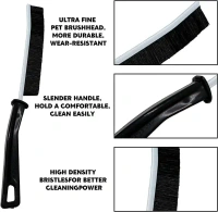 ZHUQUA Pack 3 Gap Cleaning Brush, Bathroom Gap Cleaning Brush, Clean Dead Corners of Bathroom Kitchen Tiles, Multifunctional Window Slots, Multi-Purpose Door Window Track Deep Cleaning Brush/*-