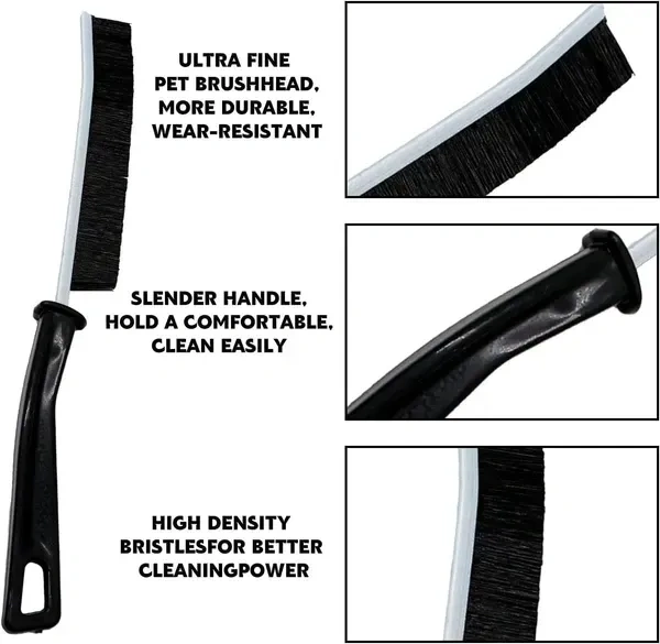ZHUQUA Pack 3 Gap Cleaning Brush, Bathroom Gap Cleaning Brush, Clean Dead Corners of Bathroom Kitchen Tiles, Multifunctional Window Slots, Multi-Purpose Door Window Track Deep Cleaning Brush/*-