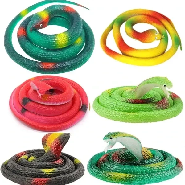 Munmoll Rubber Snake Toy for Kids 28 inches Long Prank Toy