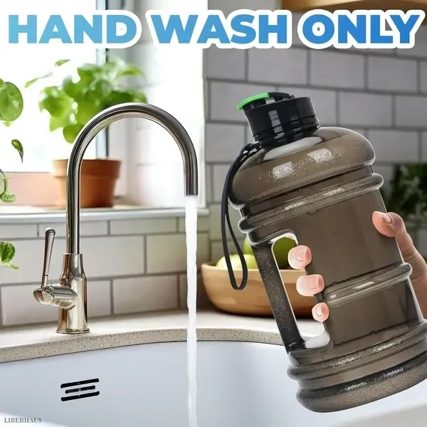 2.2L Water Bottle 75oz Half Gallon Capacity Leakproof BPA Free Odorless Material Solid Jug Daily Hydration Gym Fitness Athletic Gear Sports Water Bottle for Camping Hiking Outdoor Activities