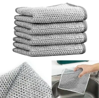 STEELUSTER Stainless Steel Double Layer Scrubber – Premium Heavy-Duty Cleaning Pad, Non-Scratch Design for Kitchen Utensils - Rust and Corrosion Resistant, Efficient Scrubbing Power (Pack of 10)