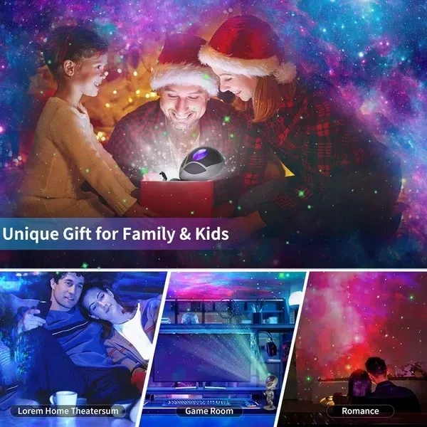 Galox Talking Alien Galaxy Night Light Projector with Timer and Remote & Repeat What You Say Projector Light (Silver)