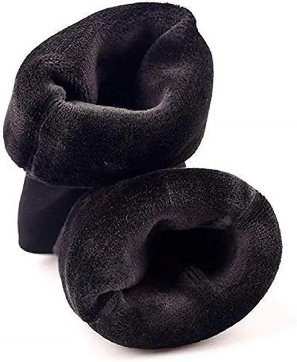 LR FASHION Thumb Toe Adult Warm Snow Stretch Knit Super Thick Wool Fur Socks Plush Thermal Men Women Fashion Fuzzy Velvet Snow Socks (Assorted color)