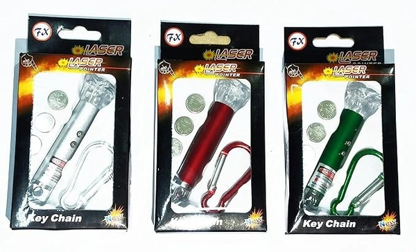 NIVEEKA 4 in 1 Laser Pointer | Torch Led Lights with Hook | Multicolor