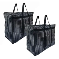 EVK® Multipurpose Extra Large Big Bag Heavy Duty Storage Organizer Reusable Canvas Shopper Bag with Strong Handles Jhola and Base with Covers Zip Jumbo Bag