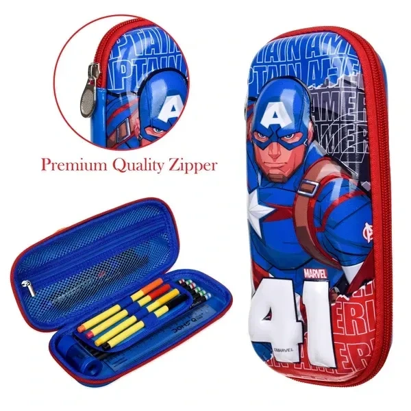 GRANTH ENTERPRISE 3D Cover Pencil Case Pen Pencil Pouch Compass School Pouch Organizer for Students Kids Stylish Pen Holder Pouch, Stationery Box, Cosmetic Pouch Bag (Spiderman CASE)