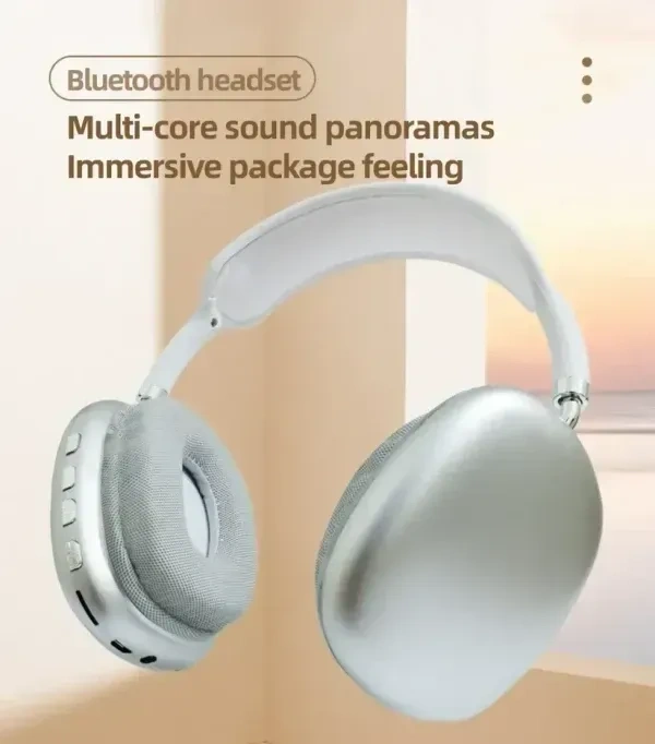 Wireless P9 Bluetooth 5.1 Headphones | Over Ear Headphones | Noise Cancelling Mic, Adjustable Design, 24 Hours Battery Life, Hi-Fi Sound, Wireless Headset for Music & Calls