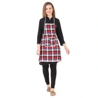 Waterproof Cotton Kitchen Apron with Front Pocket (Multicolour)