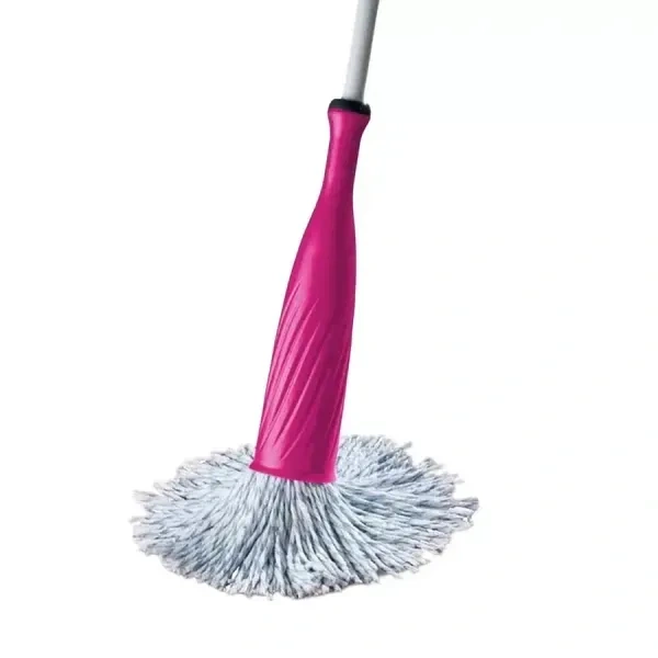 MAPPERZ Durable Wooden Long Rod Cotton Mop/Broom with Bottle Shape Cover | Versatile Cleaning Tool for Home, Ideal for Floors, Windows, and Hard-to-Reach Areas (Pack of 1)