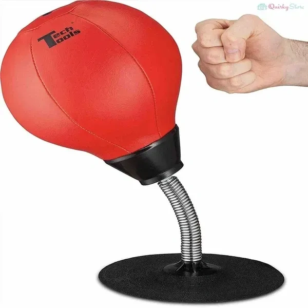 NATALIEE® Desktop Punching Bag, Super Strong Suction Boxing Bag Speed Balls, Stress Buster with Suction Cup for Office Table and Counters, Fun Gift for Boss or Coworker