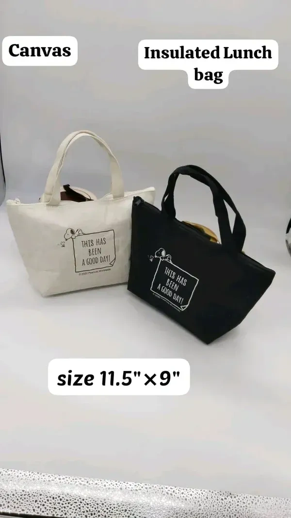 Canvas Insulated Lunch Bag