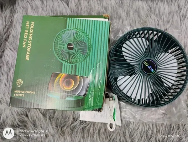 Drake 3 Speed Adjustable Folding Telescopic Table Fan, Rechargeable Mini Folding Fan Cooling Portable Mini Electric Outdoor Fan