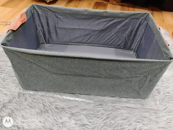 Innovative Mart 26L Foldable Storage Box with Handle Rectangle Wardrobe Storage Baskets Fabric Closet Storage Box for Jeans, Bra, Panty, Tshirts and Saree