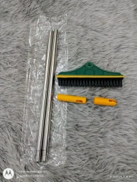 FIGMENT 2 in 1 Bathroom Cleaning Brush with Wiper Tiles Cleaning Brush Floor Scrub Bathroom Brush with Long Handle 120° Rotate Bathroom Floor Cleaning Brush Home Kitchen Bathroom Cleaning Accessories
