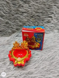 Laxmi Ganesh Water Sensor Diya Ideal for Diwali Gifts Festival Wedding Home Pooja