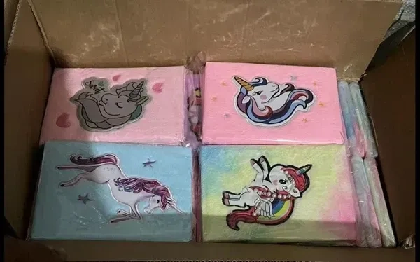Subhash Pushtak Diary Unicorn Design A5 Ruled For Kids-Light Blue