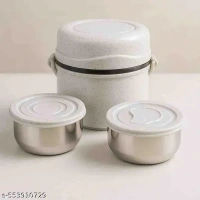 Stylish and Spacious Stainless Steel Lunch Box with Secure Locking lid, Ideal for School, Office, or Travel Meals with Freshness Guaranteed.