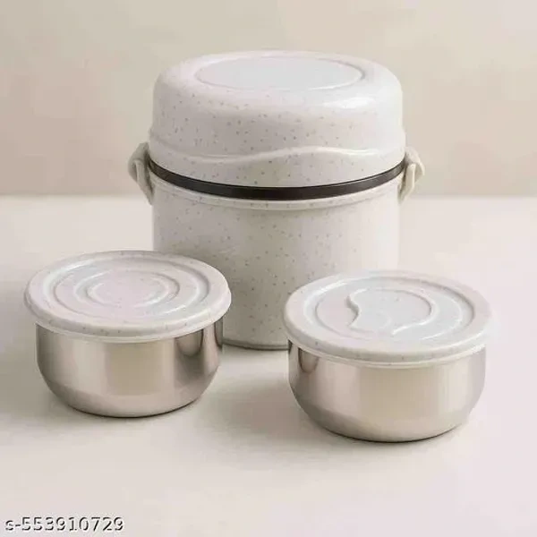 Stylish and Spacious Stainless Steel Lunch Box with Secure Locking lid, Ideal for School, Office, or Travel Meals with Freshness Guaranteed.