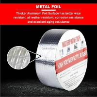 HONOLY Leakage Repair Waterproof Tape for Pipe Leakage Roof Water Leakage Solution Aluminium Foil Tape Waterproof Adhesive Tape Sealing Duct Rubber Tape for Leakage (5CM*5M (Pack Of 1))