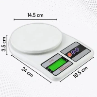 MOOZMOB Latest Version SF400 Digital Weight Measuring Machine Food Weighing Scale Weighing Machine for Food Small Meals Kitchen (Max Weight Load Upto 10 Kg, Pack of 1)