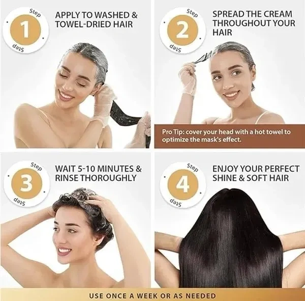 𝐊𝐚𝐫𝐬𝐞𝐞𝐥𝐥 𝐂𝐨𝐥𝐥𝐚𝐠𝐞𝐧 Keratin Hair Mask For Treatment Deep Repair Conditioning, For Dry & Damaged Hair, Argan Oil Collagen,Hair Straightening & Smoothing (PACK OF 1)