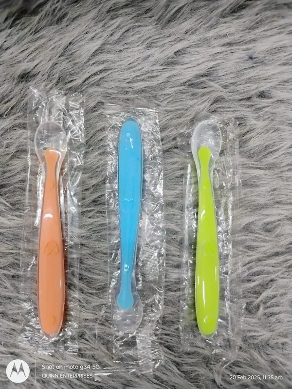 First Stage Baby Infant Spoons Soft Silicone Baby Spoons Training Spoon Gift Set For Infant